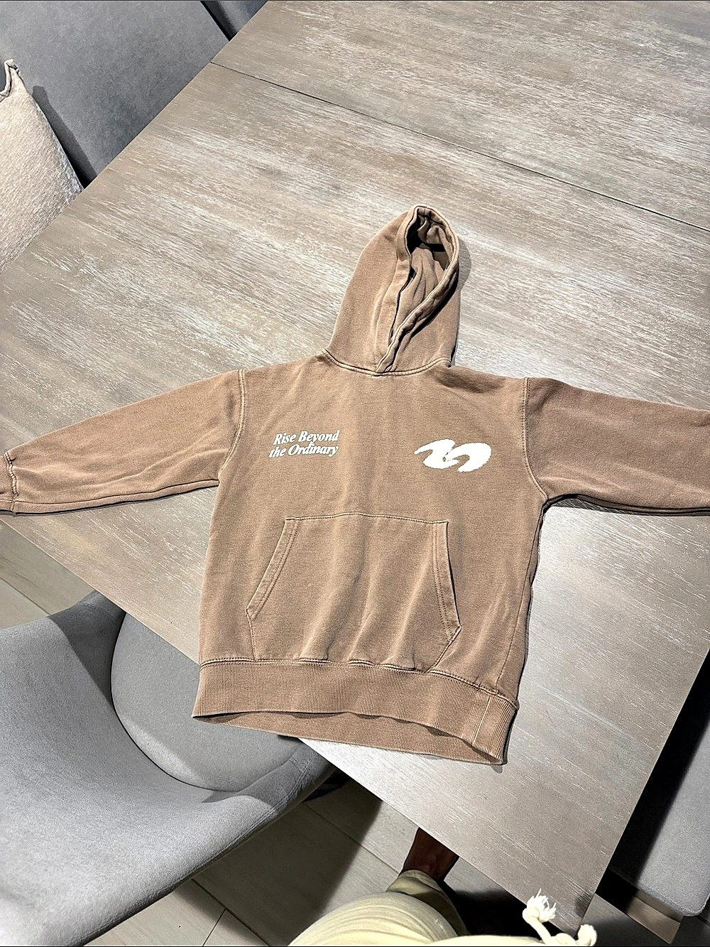 Zara Kids Graphic Hoodie kids Size 8-9 Brown